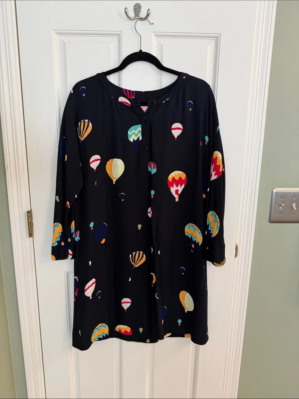 kate spade Navy Tunic Dress with Multicolor Hot Air Balloon Print